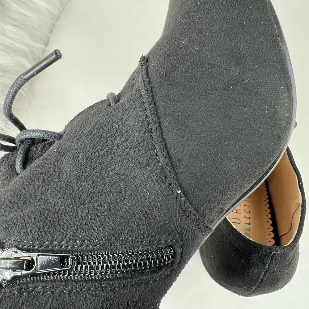 Journee Collection Women's Leona Lace Up Dress Shooties Black Size 6W - Picture 12 of 13